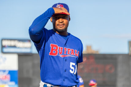 Orelvis Martinez in Buffalo Bisons uniform