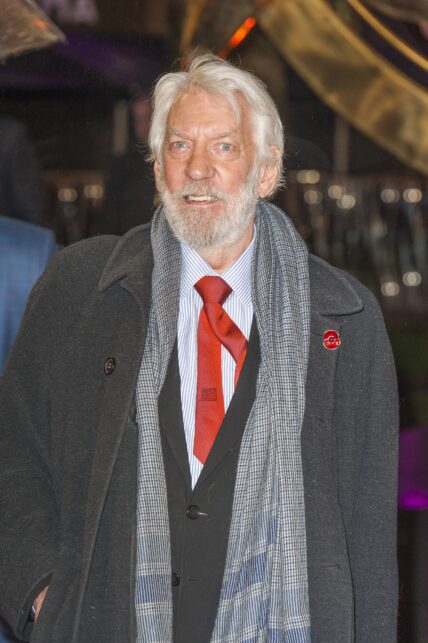 Actor Donald Sutherland attending the Hunger Games Catching Fire film premiere at the Odeon Leicester Square in London
