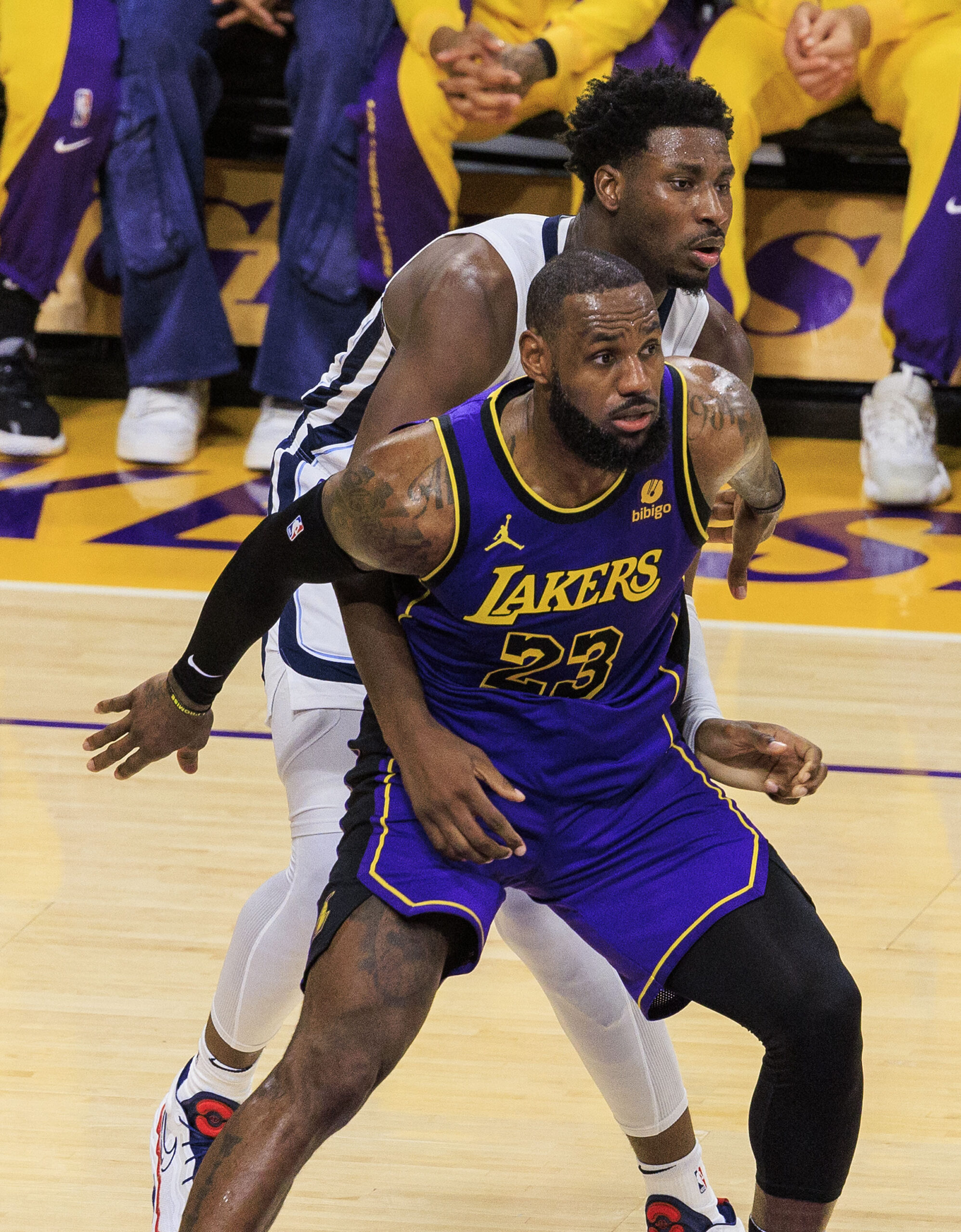 LeBron James during the Lakers vs. Grizzlies game on January 5, 2024