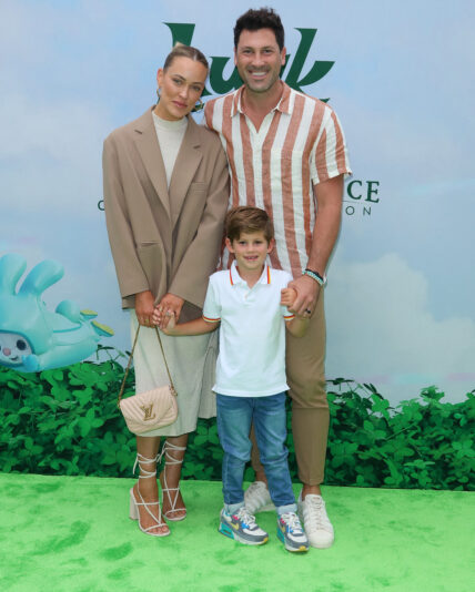 Peta Murgatroyd and Maksim Chmerkovskiy at Red Carpet Event for the global premiere of Apple Original Film LUCK in Los Angeles