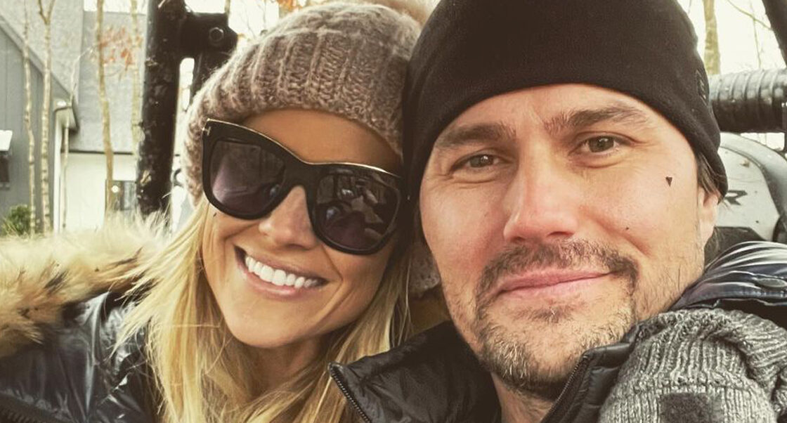 A photo of Christina Haack posing with her husband Josh Hall