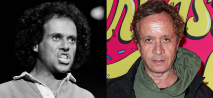 A collage of fitness guru Richard Simmons and comedian Pauly Shore