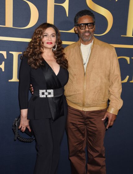 Tina Knowles and Richard Lawson attend Peacock's 'The Best Man: The Final Chapters' Premiere Event