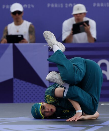Raygun breakdancing at the 2024 Paris Olympics