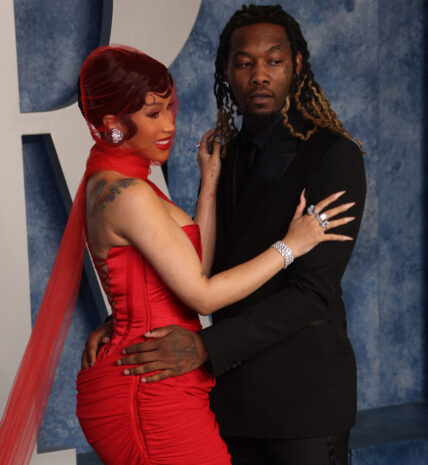 Cardi B and Offset at 2023 Vanity Fair Oscar Party