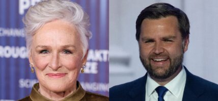 Glenn Close (left) JD Vance (right)