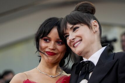 Jenna Ortega and Winona Ryder at Opening Ceremony of the 81th Venice International Film Festival