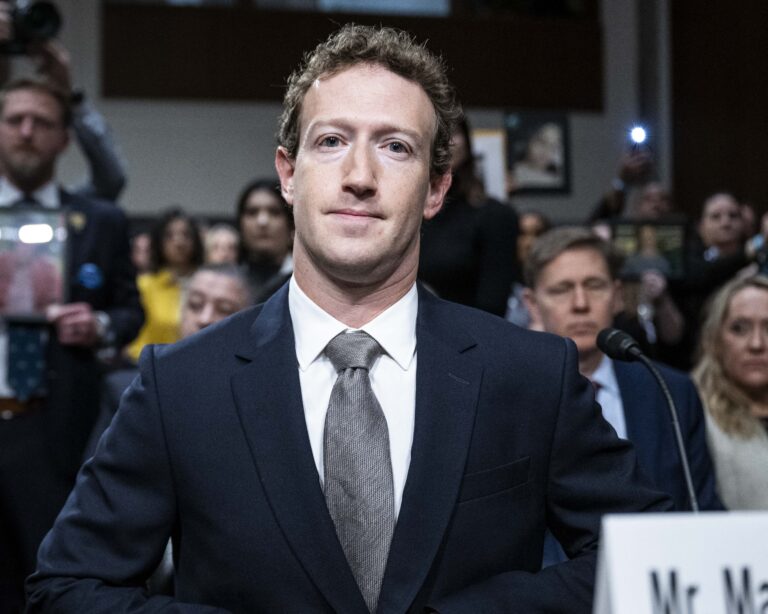 Mark Zuckerberg at a Senate Judiciary Committee Hearing