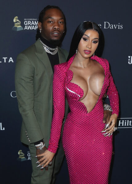 Offset and Cardii B at Recording Academy and Clive Davis 2020 Pre-GRAMMY Gala