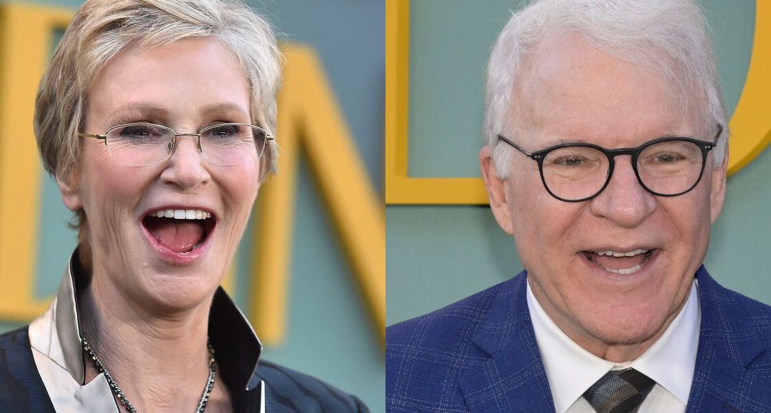 Jane Lynch (left) Steve Martin (right)