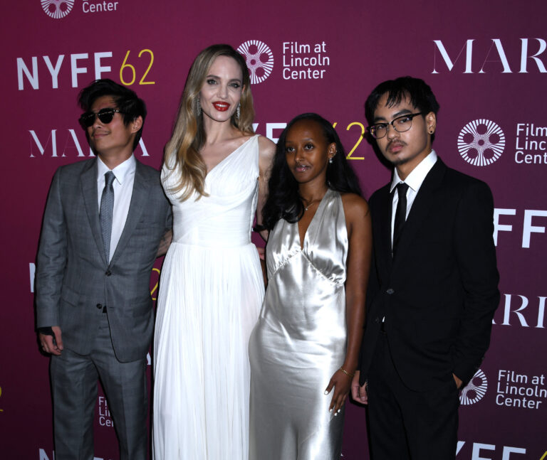 Angelina Jolie and kids, Pax, Zahara and Maddox at the 