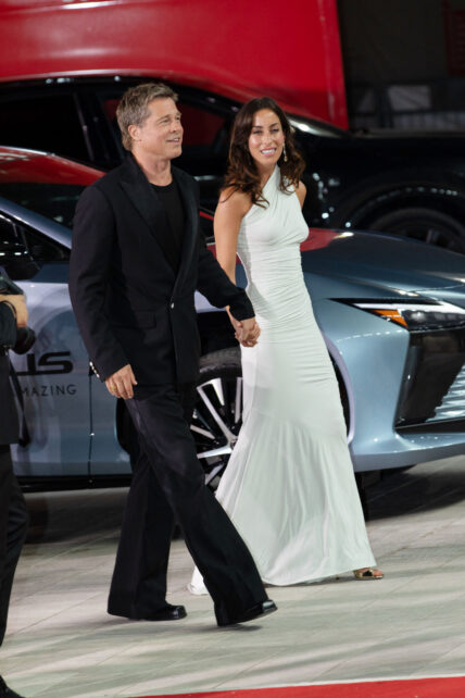 Brad Pitt and Ines de Ramon at the 81st Venice International Film Festival