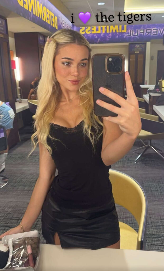 Olivia Dunne snaps a selfie.