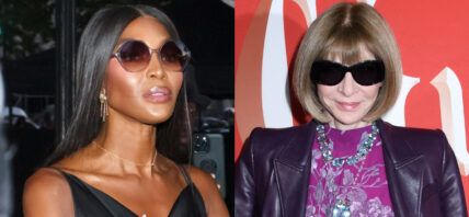A photo collage of Naomi Campbell and Anna Wintour