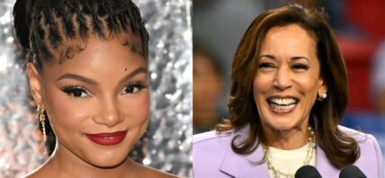 Halle Bailey (left) Kamala Harris (right)