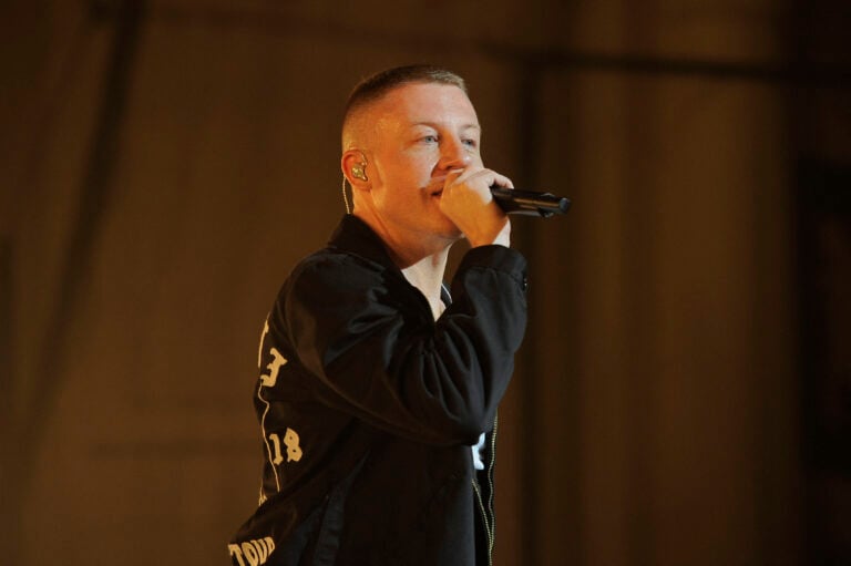 Macklemore performing at Brixton Academy