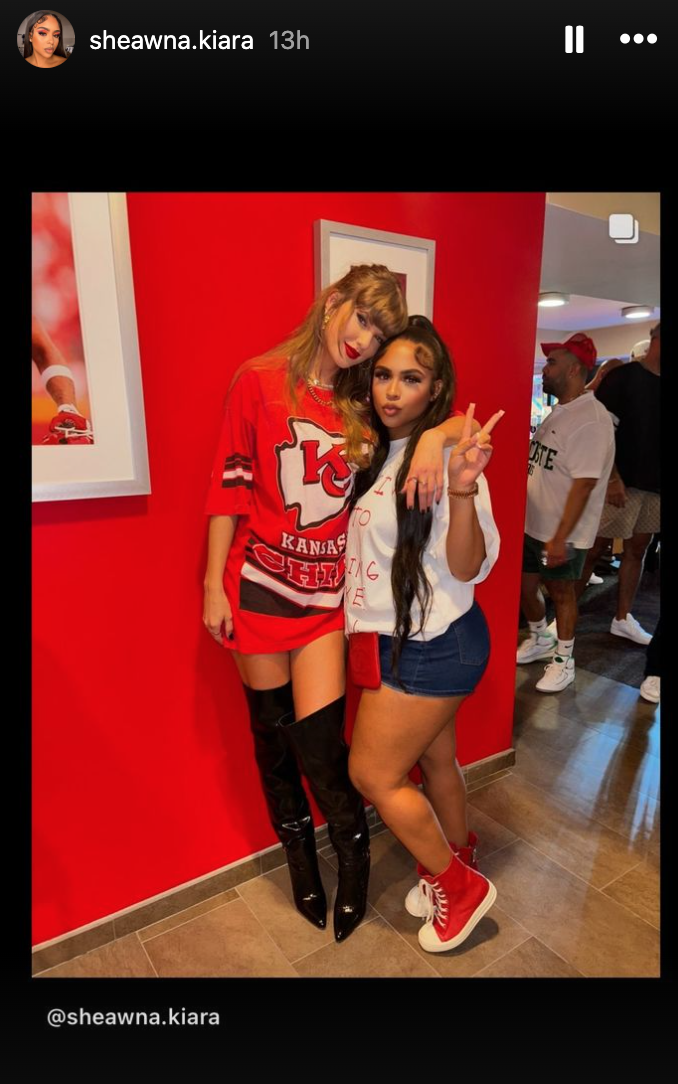 Taylor Swift in suite at Kansas City Chiefs game