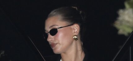 Hailey Bieber seen leaving Nobu in July.