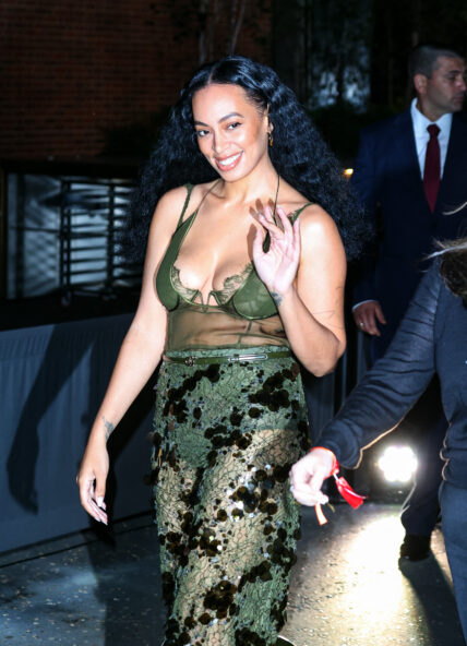 Solange Knowles at Gucci Cruise 2025 Fashion Show Arrivals In London