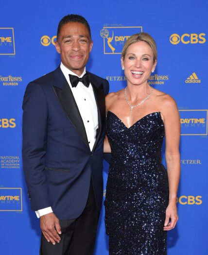 TJ Holmes and Amy Robach at The Daytime Emmy Awards