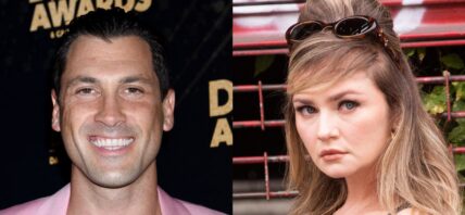 Maks Chmerkovskiy (left) Anna Delvey (right)
