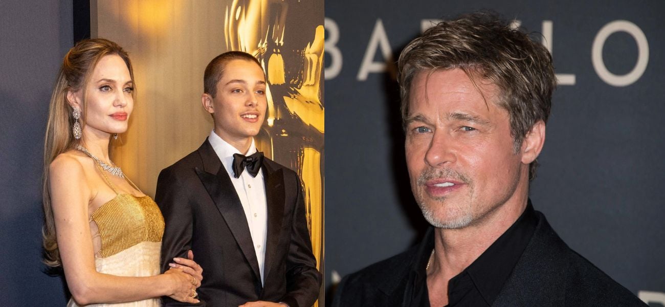 O filho de Angelina Jolie, Knox, é a cópia carbono de Brad Pitt durante o passeio
