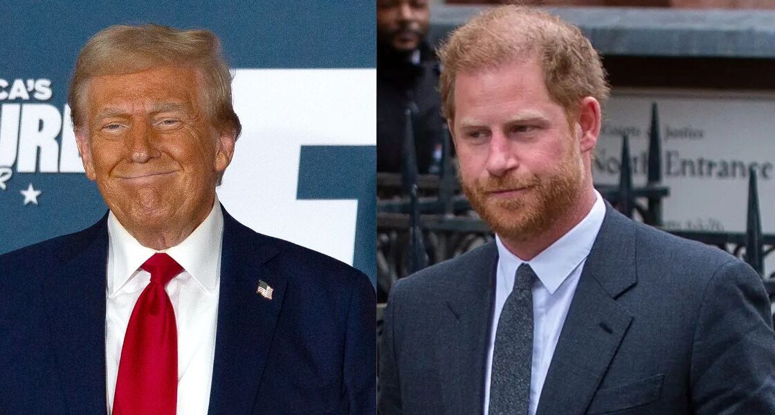 Donald Trump, Prince Harry photo collage