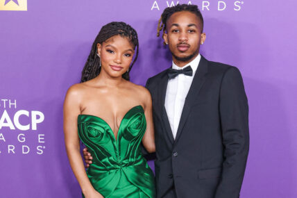 Halle Bailey and DDG at the 55th Annual NAACP Image Awards
