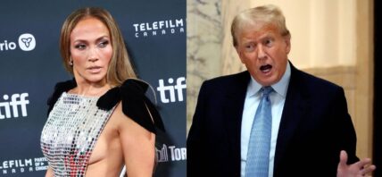 Jennifer Lopez, Donald Trump photo collage