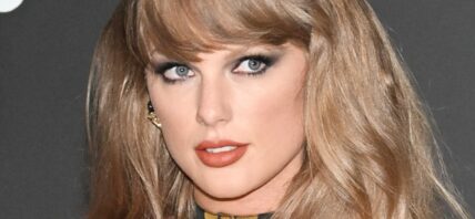 Taylor Swift poses close up
