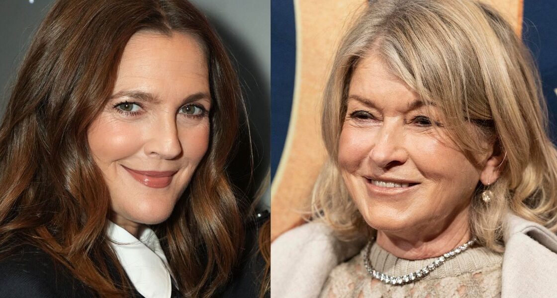 Drew Barrymore (left) Martha Stewart (right)