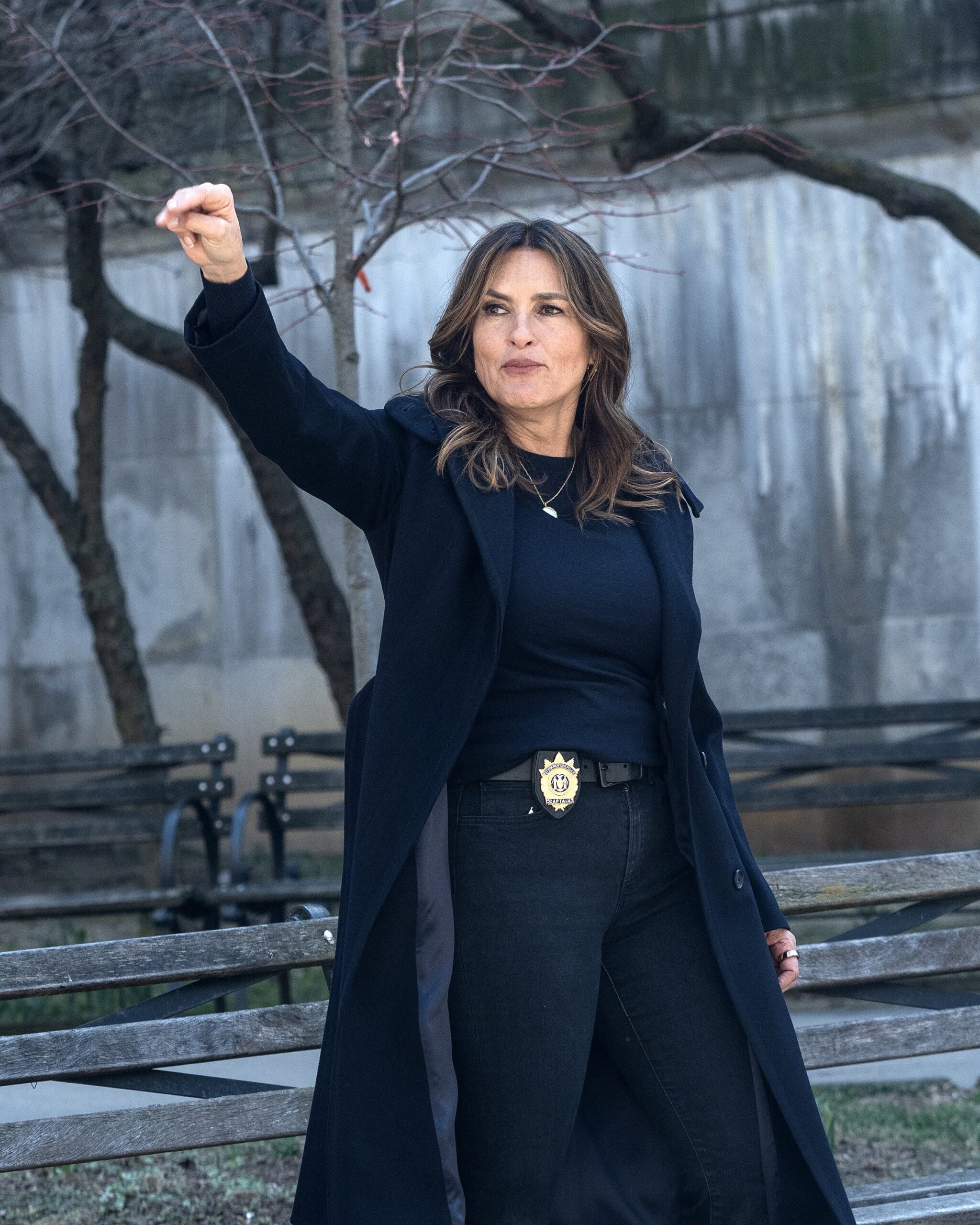 Mariska Hargitay at Law and Order: SVU Filming in NYC