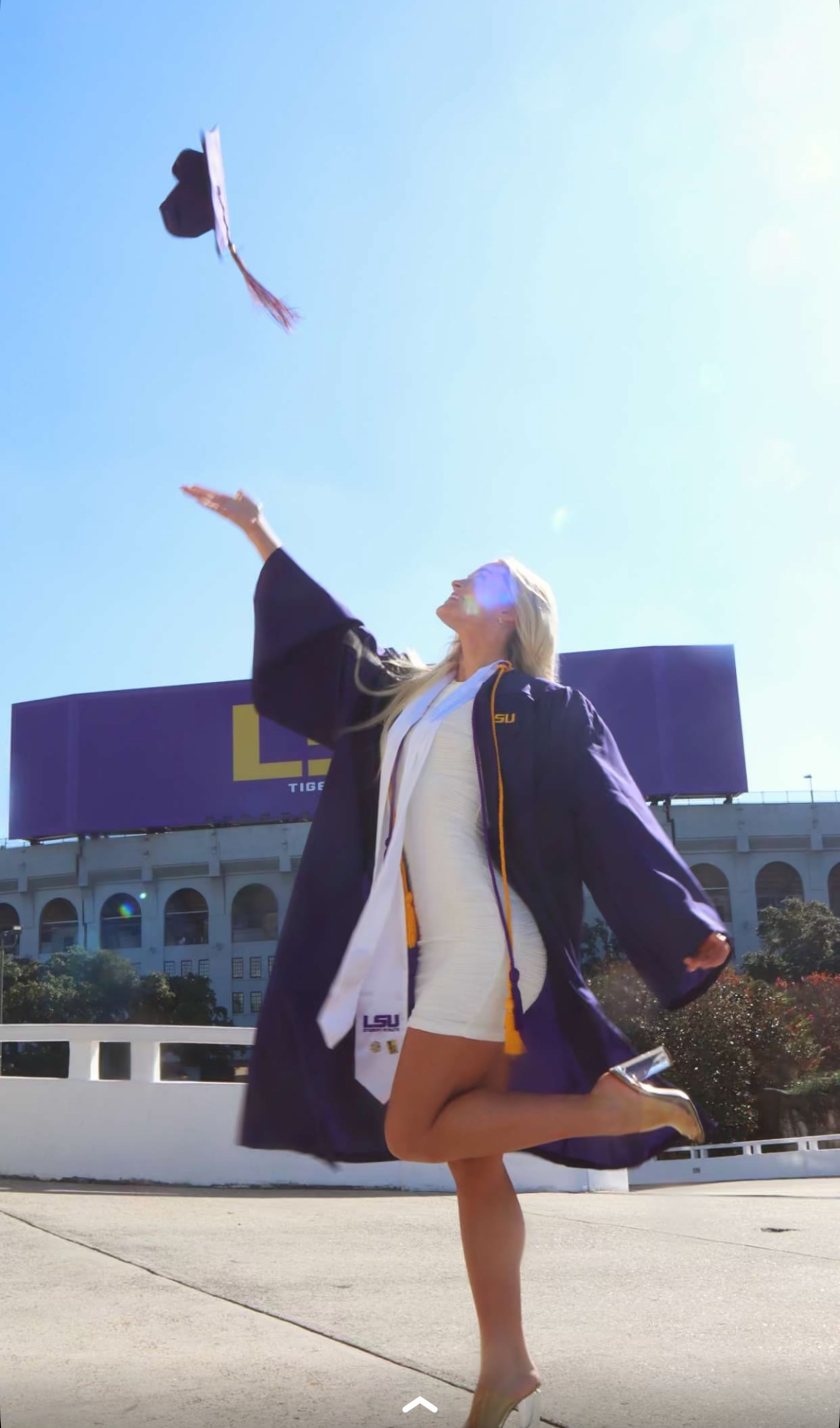livvy dunne graduation dress Olivia Stuns In White As She Graduates From LSU 7/11/2025