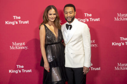 MAY 02: Chrissy Teigen and John Legend attend The King's Trust Global Gala 2024 at Cipriani South Street on May 02, 2024 in New York City. 02 May 2024 Pictured: MAY 02: Chrissy Teigen and John Legend attend The King's Trust Global Gala 2024 at Cipriani South Street on May 02, 2024 in New York City. Photo credit: ZUMAPRESS.com / MEGA TheMegaAgency.com +1 888 505 6342 (Mega Agency TagID: MEGA1133426_006.jpg) [Photo via Mega Agency]
