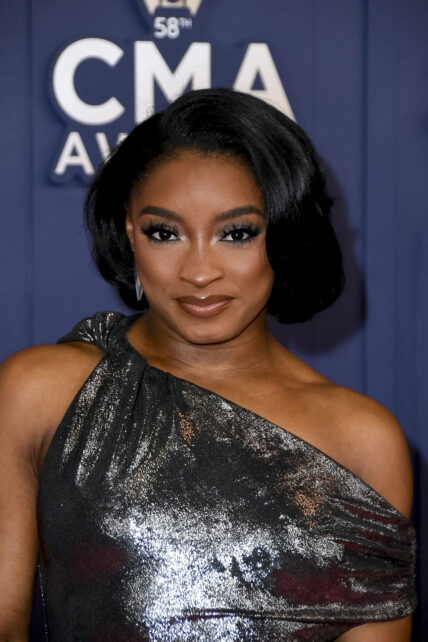 58th Annual CMA Awards at Bridgestone Arena. 20 Nov 2024 Pictured: Simone Biles. Photo credit: MBS/MEGA TheMegaAgency.com +1 888 505 6342 (Mega Agency TagID: MEGA1232120_006.jpg) [Photo via Mega Agency]