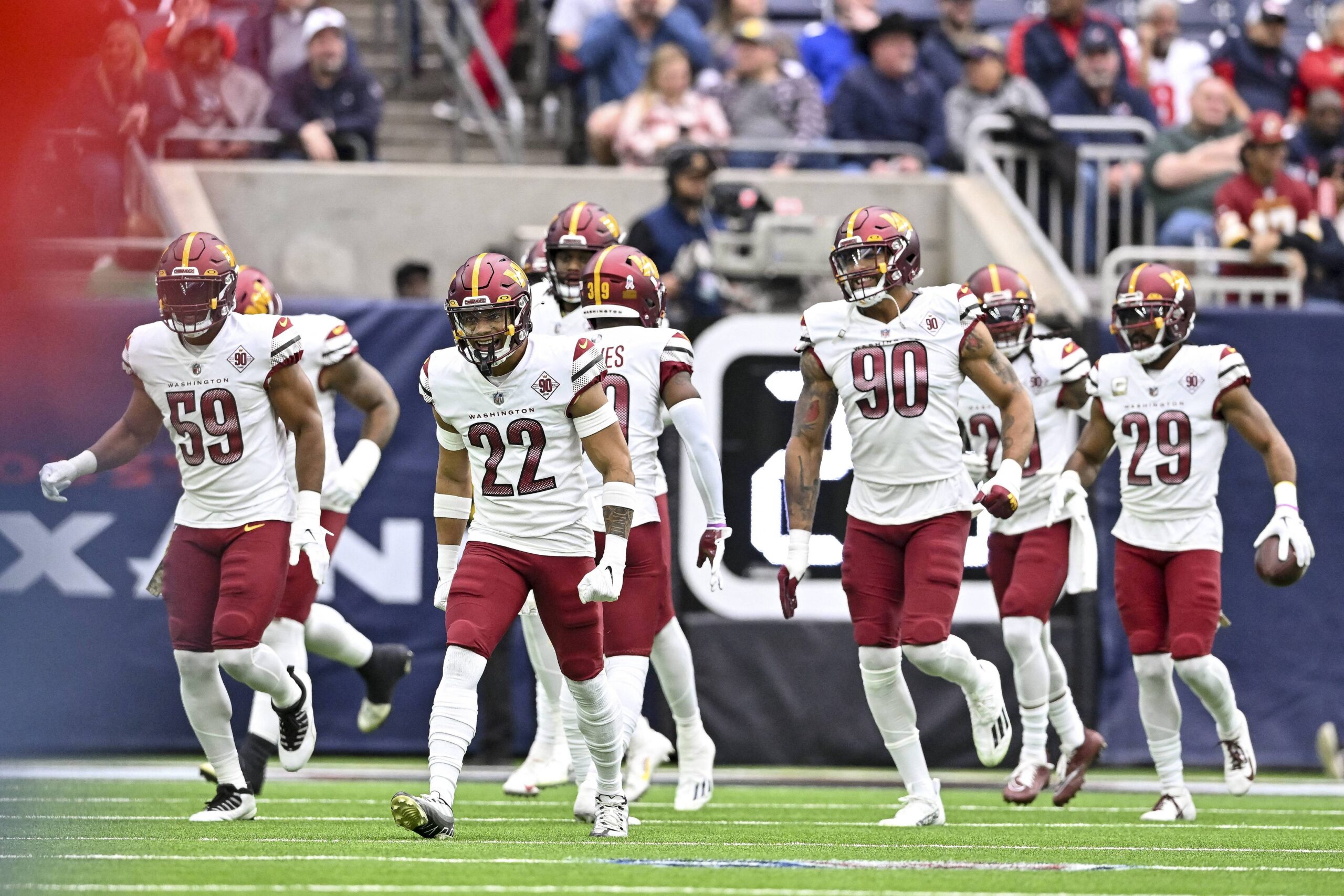 Washington Commanders team on NFL field