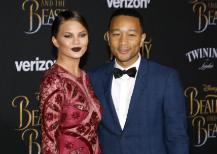 Chrissy Teigen and John Legend at Los Angeles premiere of And The Beast' - Arrivals