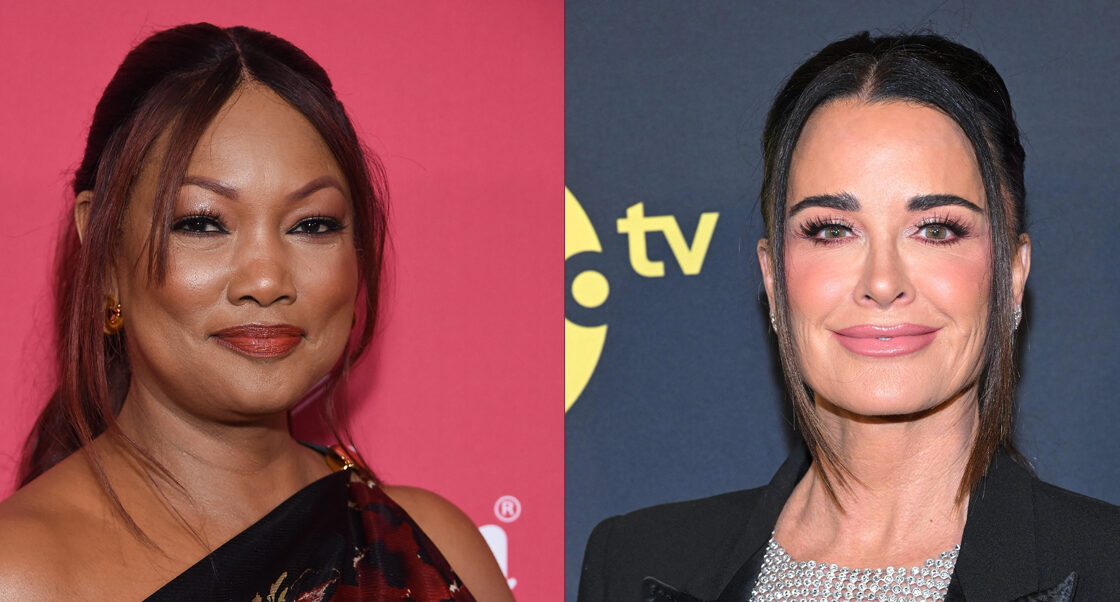 A photo collage of Garcelle Beauvais and Kyle Richards