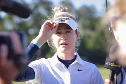 April 21, 2024, The Woodlands, Texas, USA: Crowds at the 12th green watching Nelly Korda during The Chevron Championship at The Club at Carlton Woods on April 18, 2024, in The Woodlands, Texas. Korda went on to win with a score of 13 under par. 21 Apr 2024 Pictured: April 21, 2024, The Woodlands, Texas, USA: NELLY KORDA wins the 2024 Chevron Championship with a score of 13 under par at The Club at Carlton Woods on April 18, 2024, in The Woodlands, Texas. Photo credit: ZUMAPRESS.com / MEGA TheMegaAgency.com +1 888 505 6342 (Mega Agency TagID: MEGA1128214_010.jpg) [Photo via Mega Agency]
