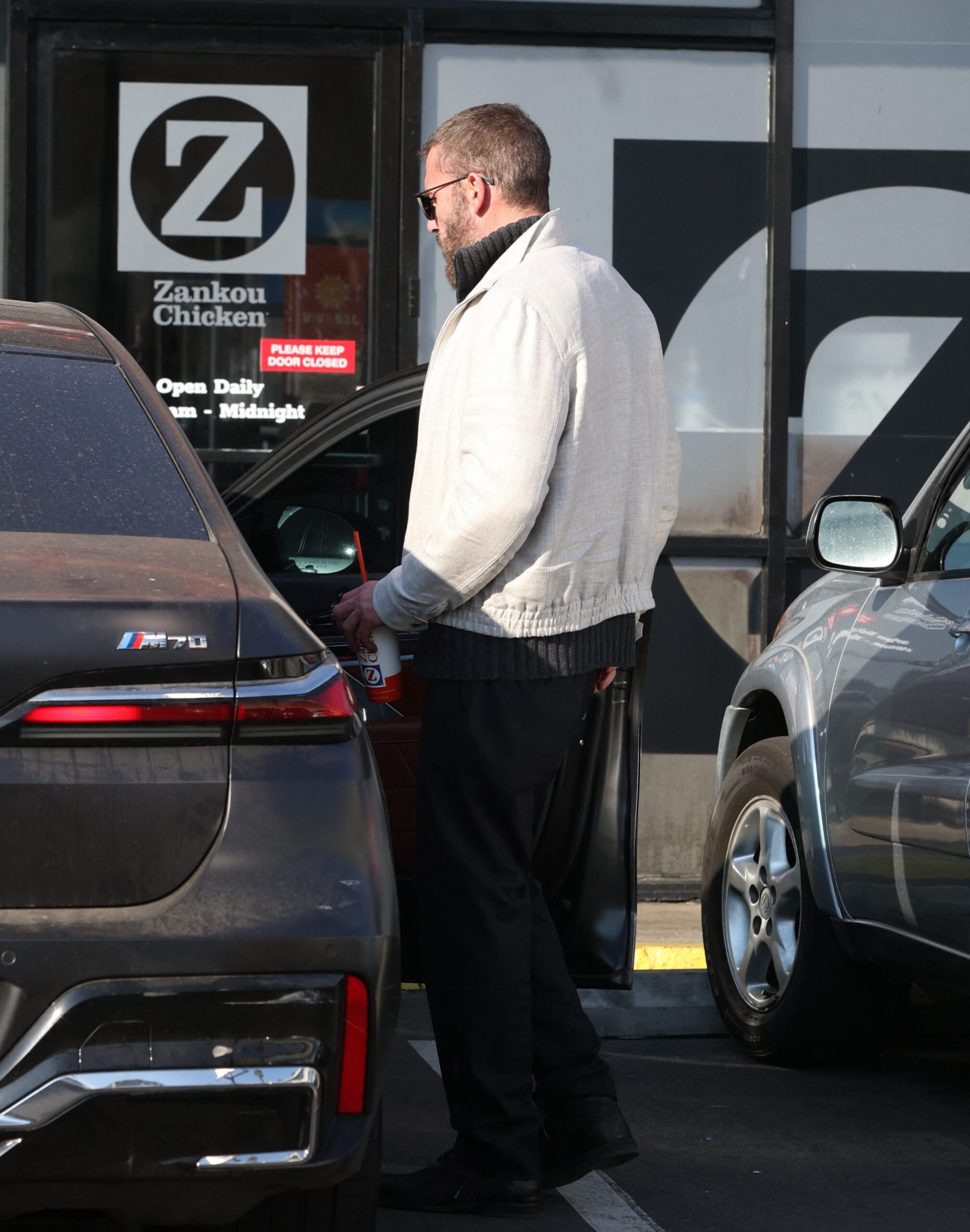 Ben Affleck seen taking daughter Fin on a long practice drive and chicken lunch