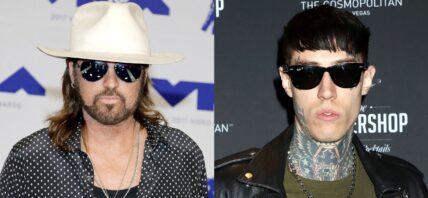 Billy Ray Cyrus (left) Trace Cyrus (right)