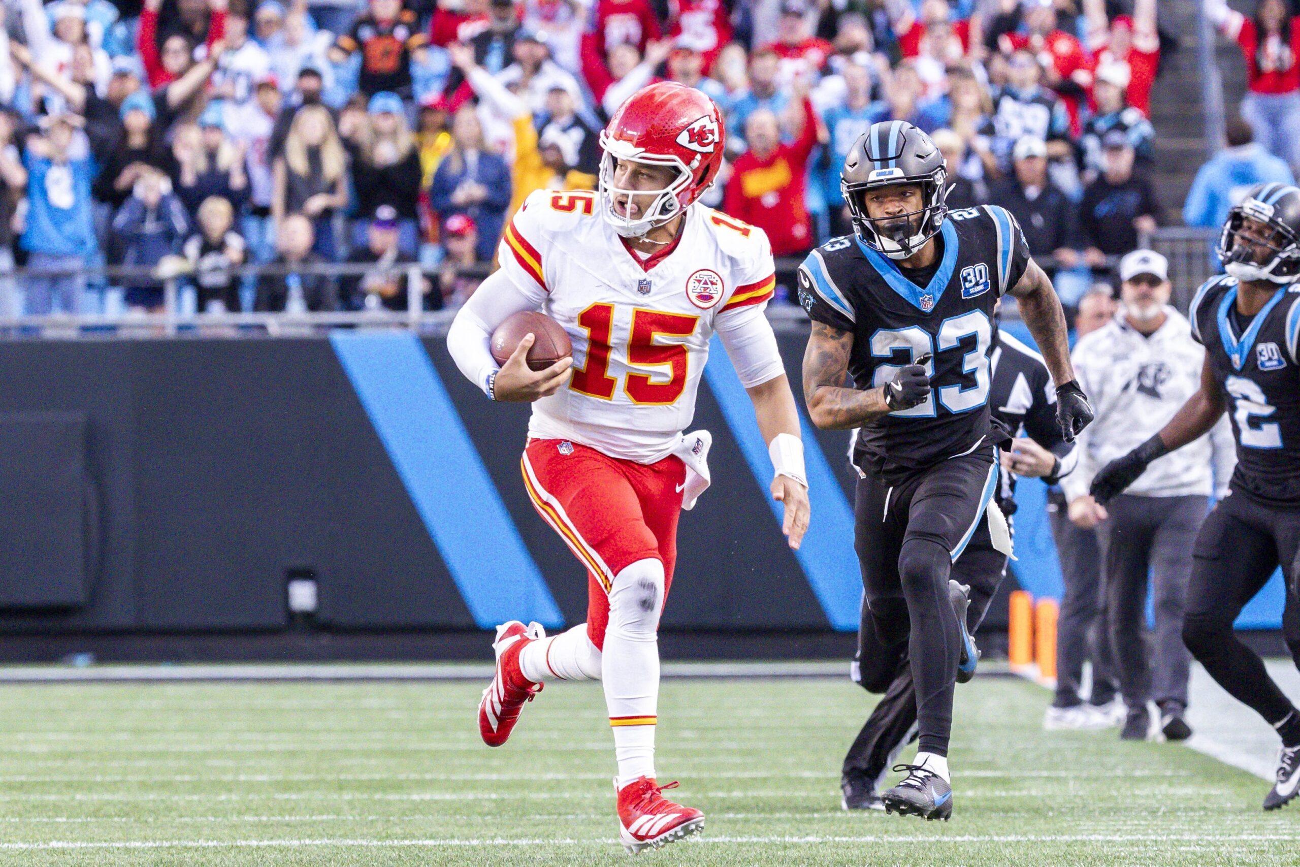 Patrick Mahomes on the NFL field