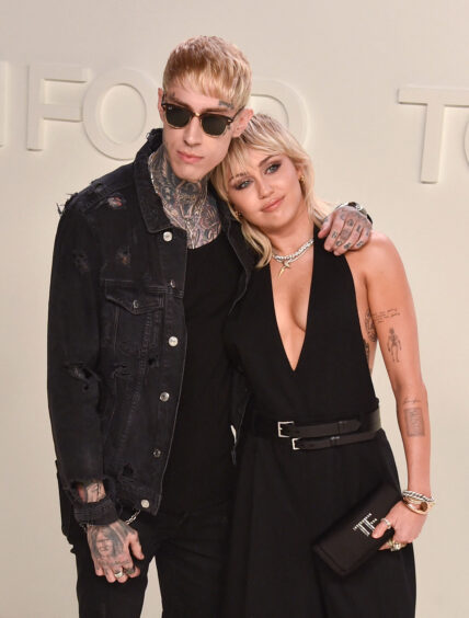 Trace Cyrus and Miley Cyrus at Tom Ford AW20 Show