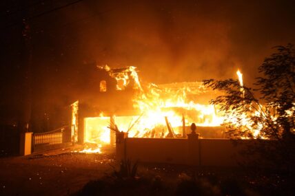 Pacific Palisades Fire in Los Angeles, USA - 8 Jan 2025