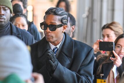 A$AP Rocky arrives at the Los Angeles County Court house