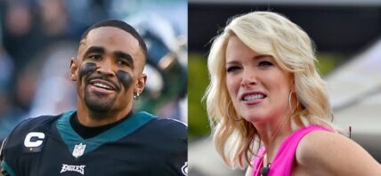 Jalen Hurts, Megyn Kelly photo collage