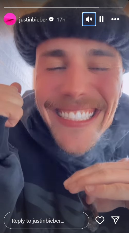 Justin Bieber seen smoking a blunt