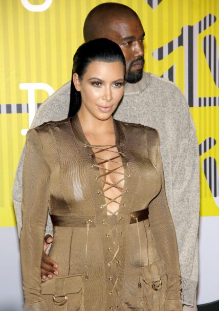 Kim Kardashian and Kanye West at the 2015 MTV Video Music Awards