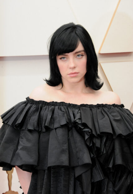 94th Annual Academy Awards held at the Dolby Theatre in Los Angeles. 27 Mar 2022 Pictured: Billie Eilish. Photo credit: Lumeimages / MEGA TheMegaAgency.com sales@mega.global (Mega Agency TagID: MEGA1261559_026.jpg) [Photo via Mega Agency]