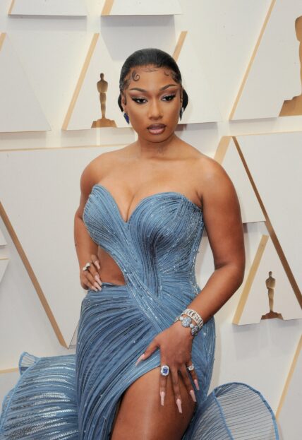 94th Annual Academy Awards held at the Dolby Theatre in Los Angeles. 27 Mar 2022 Pictured: Megan Thee Stallion. Photo credit: Lumeimages / MEGA TheMegaAgency.com sales@mega.global (Mega Agency TagID: MEGA1261649_037.jpg) [Photo via Mega Agency]